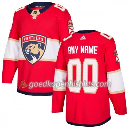 Florida Panthers Custom Adidas 2017-2018 Rood Authentic Shirt - Mannen
